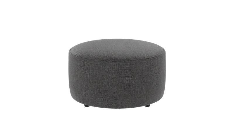 148401 b sb A Joplin pouf Ø70 dark grey fabric Robin #66 (c3).