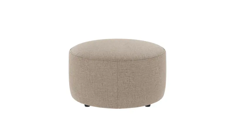148402 b sb A Joplin pouf Ø70 grey-beige fabric Robin #109 (c3).