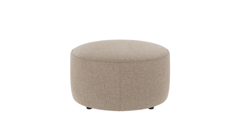148402 b sb A Joplin pouf Ø70 grey-beige fabric Robin #109 (c3).