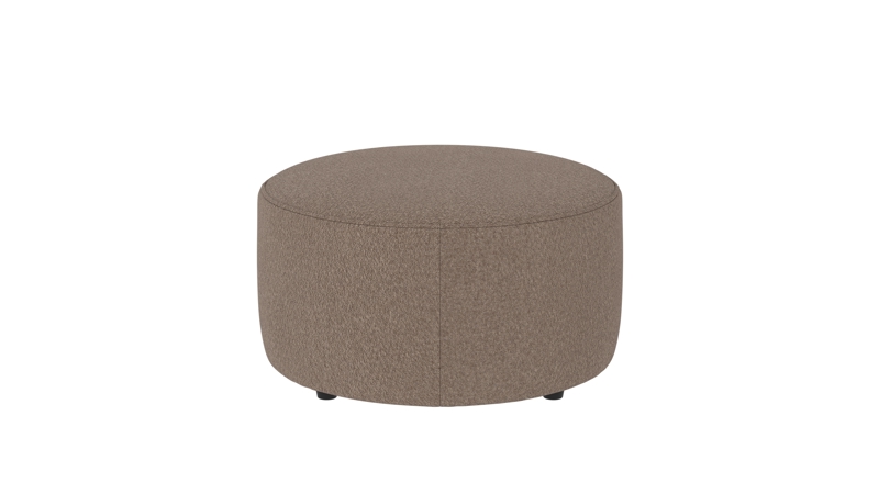 148422 b sb A Joplin pouf Ø70 dark beige fabric Anna #6 (c3).