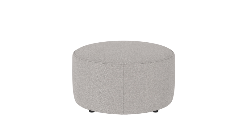 148424 b sb A Joplin pouf Ø70 light grey fabric Anna #15 (c3).