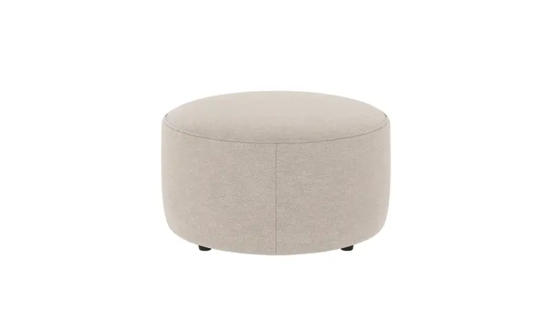 148441 b sb A Joplin pouf Ø70 beige fabric Oscar #124 (c3).