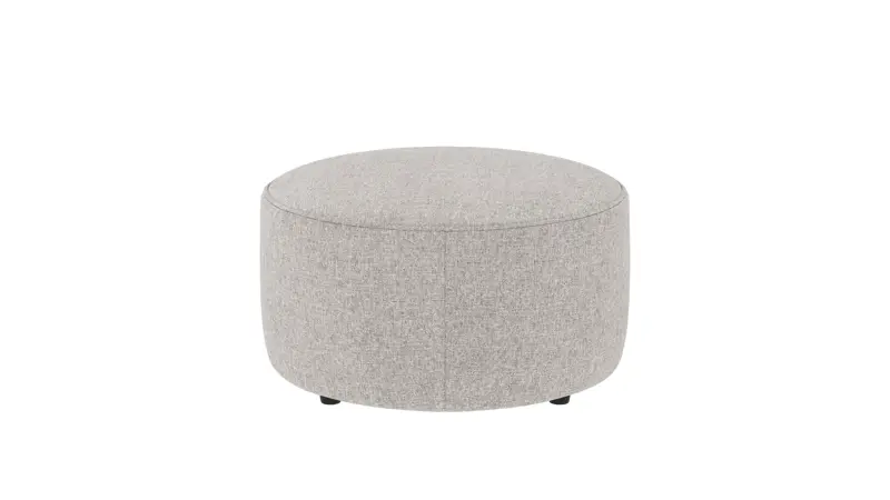 148442 b sb A Joplin pouf Ø70 light grey fabric Oscar #196 (c3).