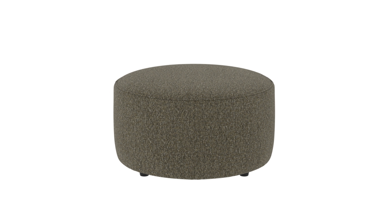148444 b sb A Joplin pouf Ø70 green-brown fabric Oscar #88 (c3).