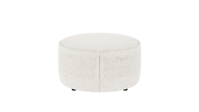 148461 b sb A Joplin pouf Ø70 white fabric Alice #101 (c4).