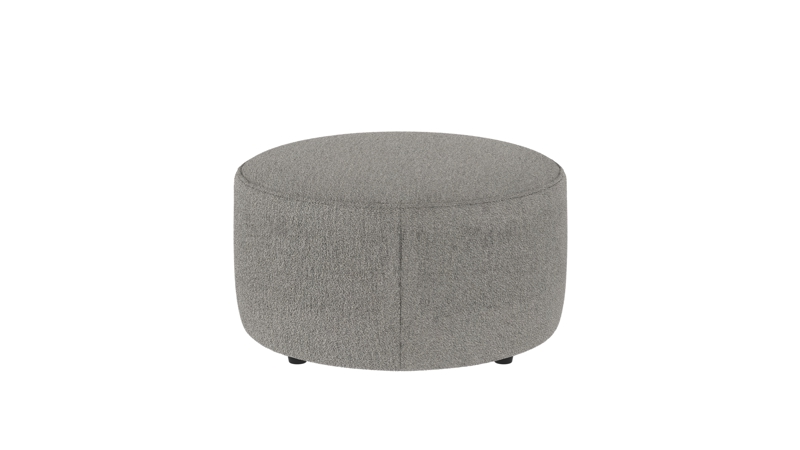 148462 b sb A Joplin pouf Ø70 grey fabric Alice #149 (c4).