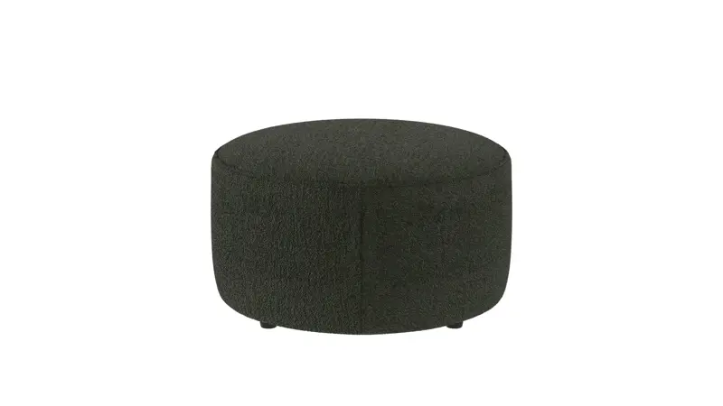 148463 b sb A Joplin pouf Ø70 green fabric Alice #162 (c4).