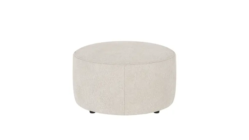 148426 b sb A Joplin pouf Ø70 ivory fabric Anna #20 (c3).