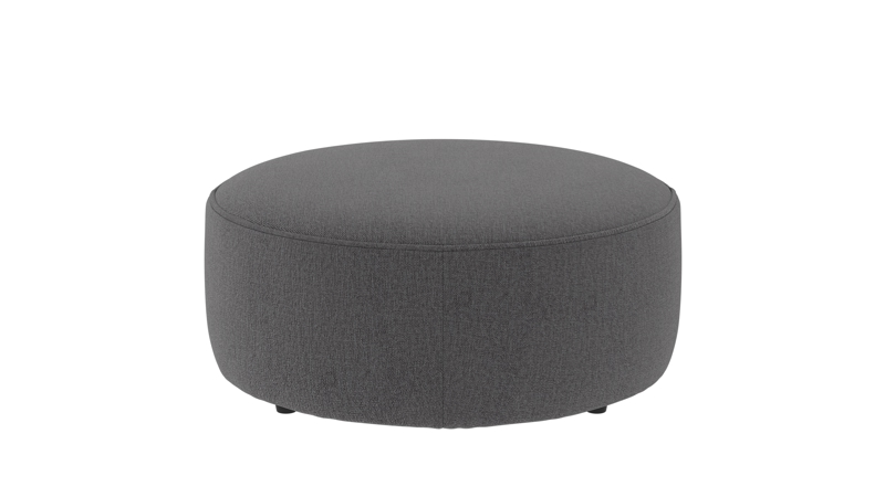 148611 b sb A Joplin pouf Ø90 dark grey fabric Brenda #18 (c1).