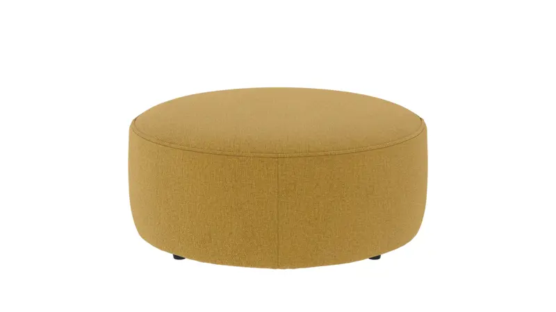 148614 b sb A Joplin pouf Ø90 yellow fabric Brenda #68 (c1).