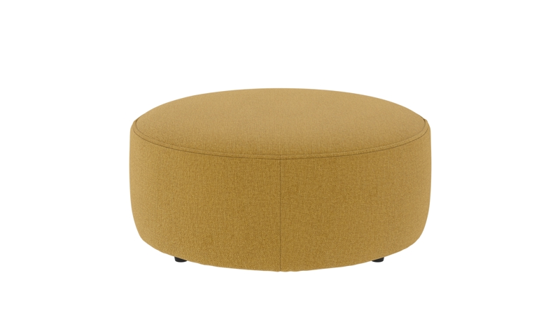 148614 b sb A Joplin pouf Ø90 yellow fabric Brenda #68 (c1).
