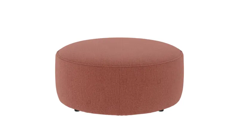 148613 b sb A Joplin pouf Ø90 red fabric Brenda #52 (c1).