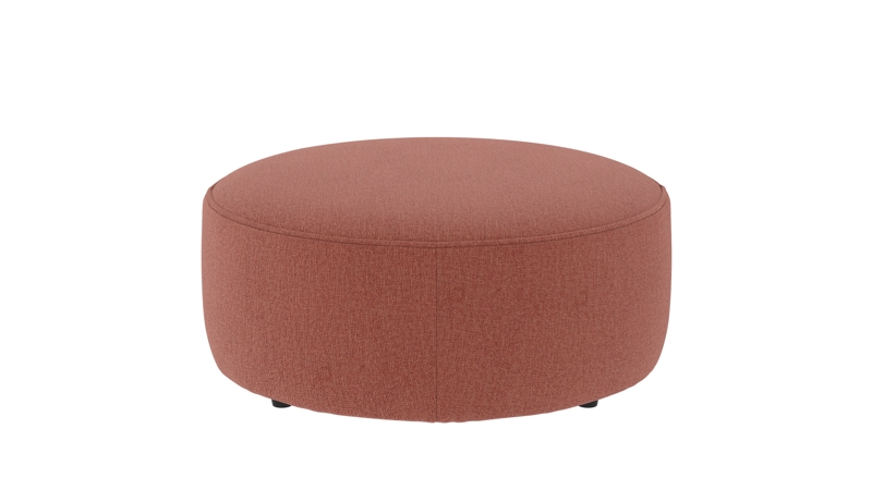 148613 b sb A Joplin pouf Ø90 red fabric Brenda #52 (c1).