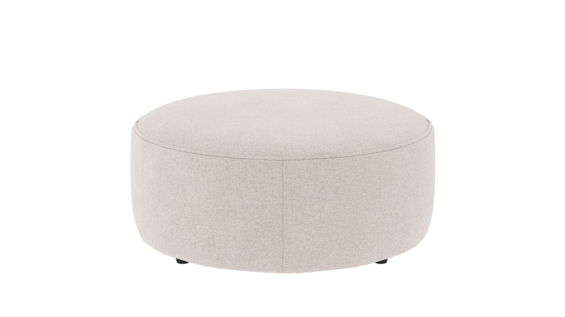 148616 b sb A Joplin pouf Ø90 light beige fabric Brenda #22 (c1).