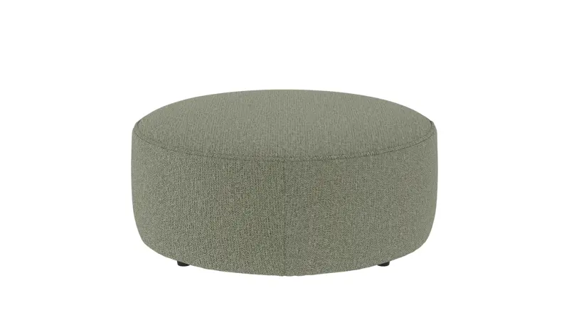 148631 b sb A Joplin pouf Ø90 green fabric Max #55 (c2).