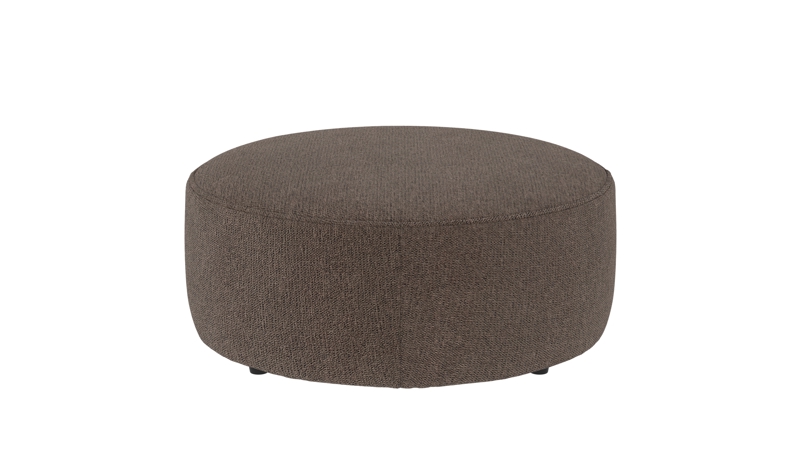 148637 b sb A Joplin pouf Ø90 brown-grey fabric Max #176 (c2).