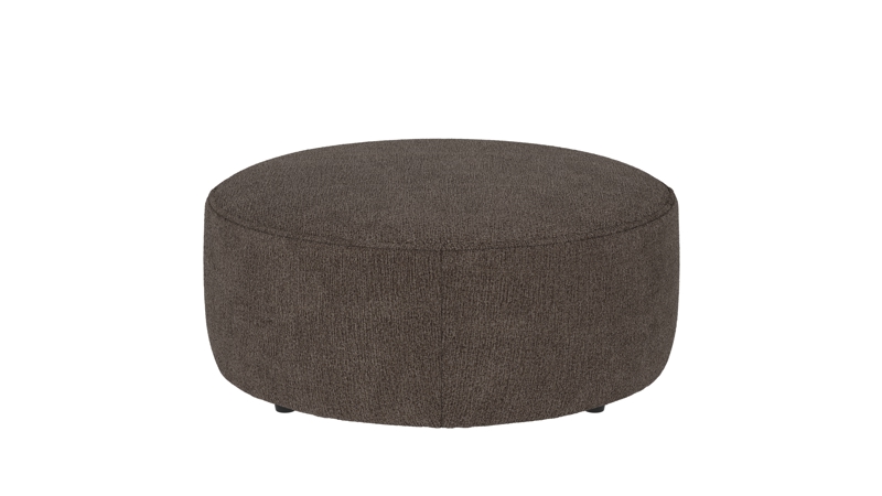 148662 b sb A Joplin pouf Ø90 dark beige fabric Greg #7 (c2).