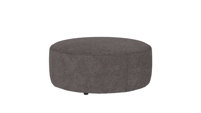 148664 b sb B Joplin pouf Ø90 grey fabric Greg #18 (c2).