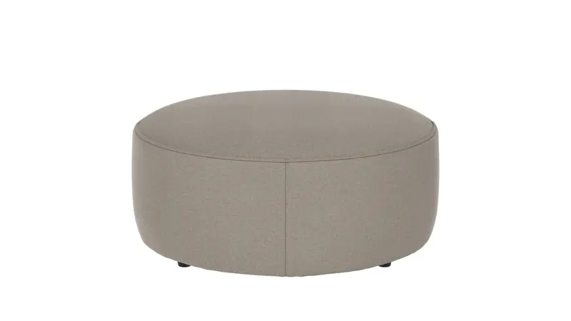 148684 b sb A Joplin pouf Ø90 dark beige fabric Rita #109 (c2).