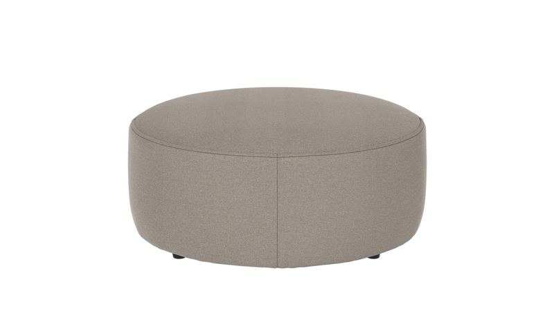 148684 b sb A Joplin pouf Ø90 dark beige fabric Rita #109 (c2).