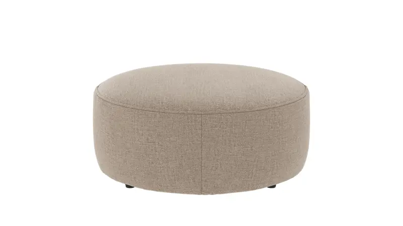 148702 b sb A Joplin pouf Ø90 grey-beige fabric Robin #109 (c3).