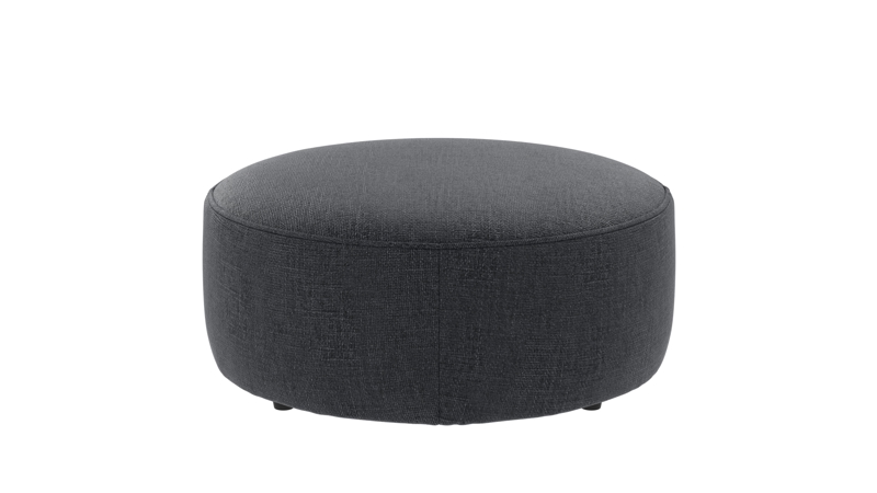 148703 b sb A Joplin pouf Ø90 dark blue fabric Robin #90 (c3).