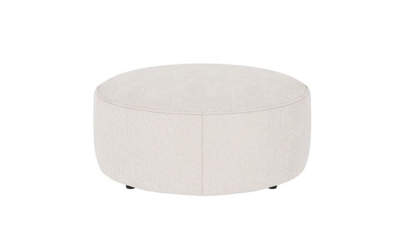 148720 b sb A Joplin pouf Ø90 white fabric Anna #1 (c3).