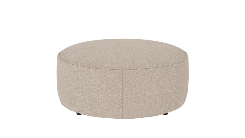 148721 b sb A Joplin pouf Ø90 light beige fabric Anna #2 (c3).