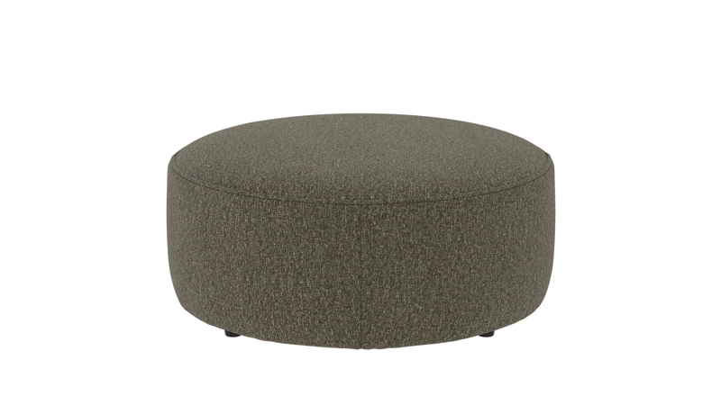 148744 b sb A Joplin pouf Ø90 green-brown fabric Oscar #88 (c3).