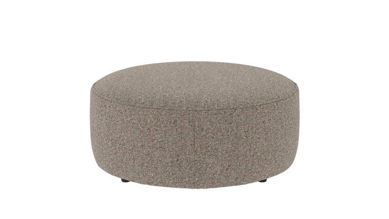 148743 b sb A Joplin pouf Ø90 light brown fabric Oscar #13 (c3).