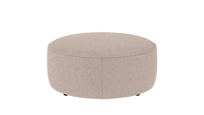 148760 b sb A Joplin pouf Ø90 light beige fabric Alice #01 (c4).