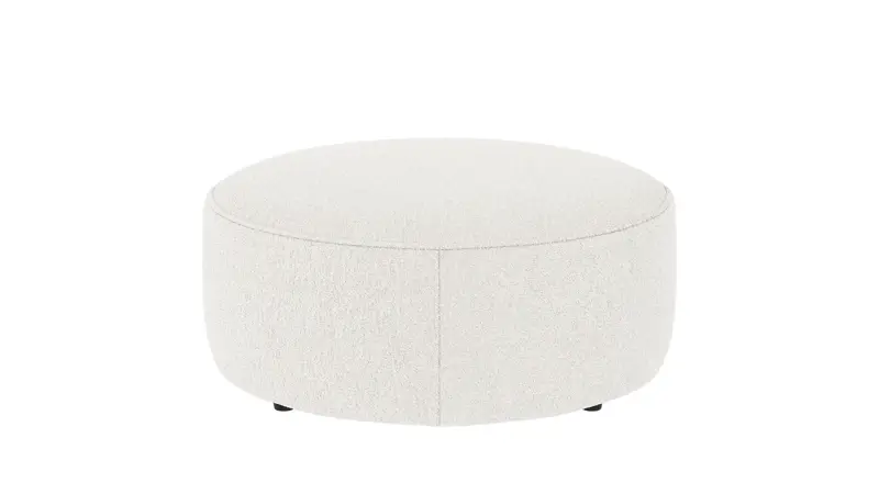 148761 b sb A Joplin pouf Ø90 white fabric Alice #101 (c4).