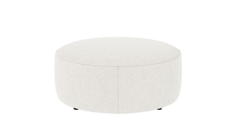 148761 b sb A Joplin pouf Ø90 white fabric Alice #101 (c4).
