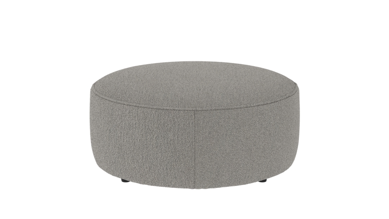 148762 b sb A Joplin pouf Ø90 grey fabric Alice #149 (c4).