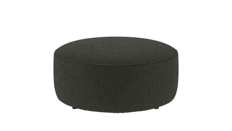 148763 b sb A Joplin pouf Ø90 green fabric Alice #162 (c4).