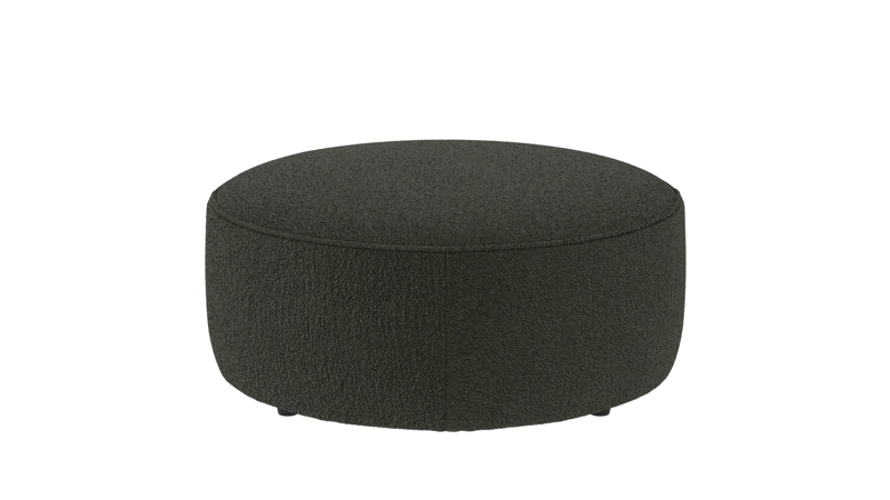 148763 b sb A Joplin pouf Ø90 green fabric Alice #162 (c4).