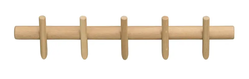 134215 b sb a Hillmond clothes hanger 5 hooks oak.