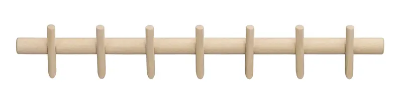 134221 b sb a Hillmond clothes hanger 7 hooks whitepigm. oak.