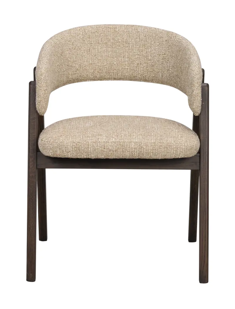 120164 b sb Barnaby armchair brown oak beige.