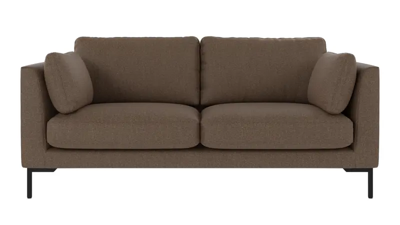 129871 b sb A Corwin sofa 2,5-seater brown fabric Sandra #103 (c2).