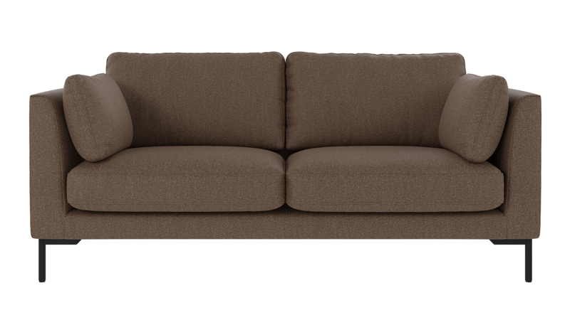 129871 b sb A Corwin sofa 2,5-seater brown fabric Sandra #103 (c2).