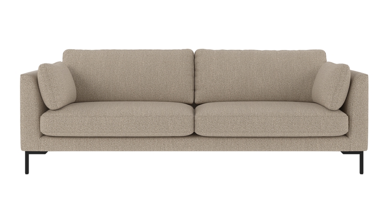 129860 b sb A Corwin sofa 3-seater dark beige fabric Sandra #904 (c2).