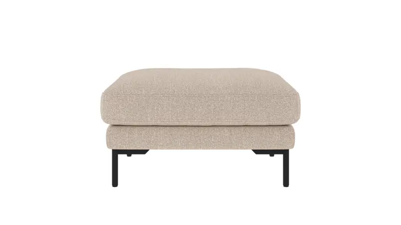 129852 b sb A Corwin foot stool light beige fabric Sandra #903 (c2).