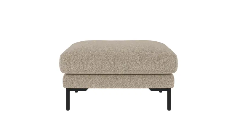 129862 b sb A Corwin foot stool dark beige fabric Sandra #904 (c2).