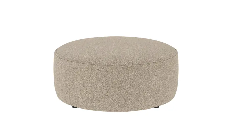 148791 b sb A Joplin pouf Ø90 dark beige fabric Sandra #904 (c2).