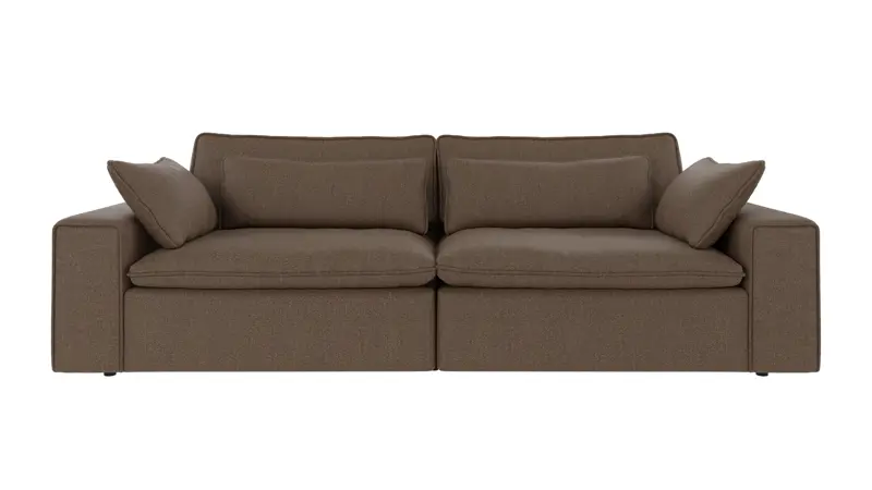 219424 b sb A Rawlins sofa 3-seater Maxi brown fabric Sandra #103 (c2).