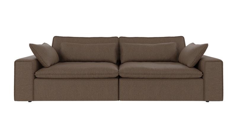 219424 b sb A Rawlins sofa 3-seater Maxi brown fabric Sandra #103 (c2).