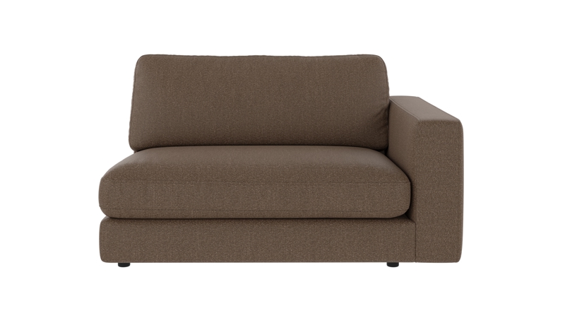 153060 b sb A Duncan 1,5 seater R brown fabric Sandra #103 (c2).