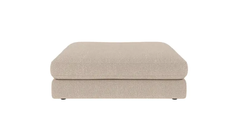 153010 b sb A Duncan foot stool light beige fabric Sandra #903 (c2).