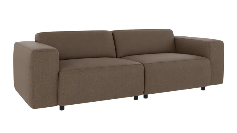 150030 b sb B Willard sofa 3-seater brown fabric Sandra #103 (c2).